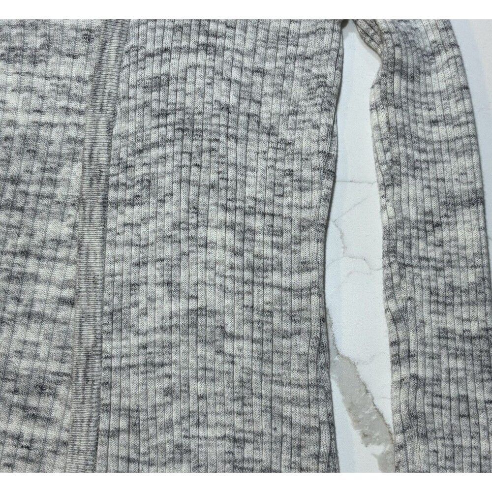 Women’s Garage Grey Navy Heather Open-Front Long Gray Knit Cardigan Sweater L - Picture 6 of 16